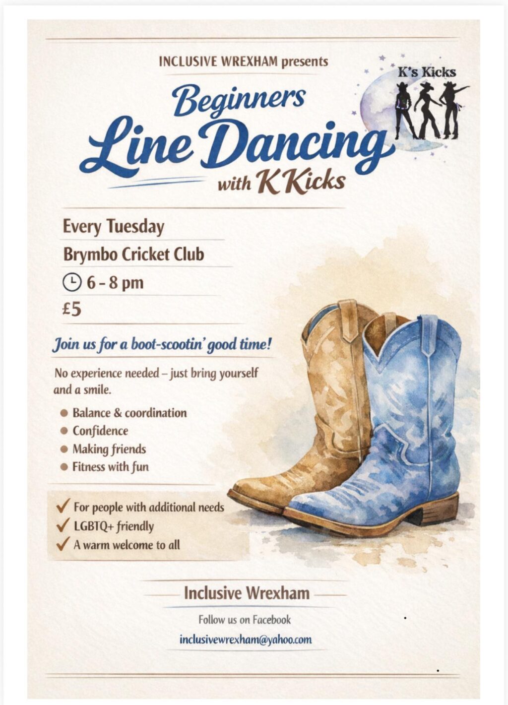 Inclusive Wrexham Line Dancing Night - Brymbo