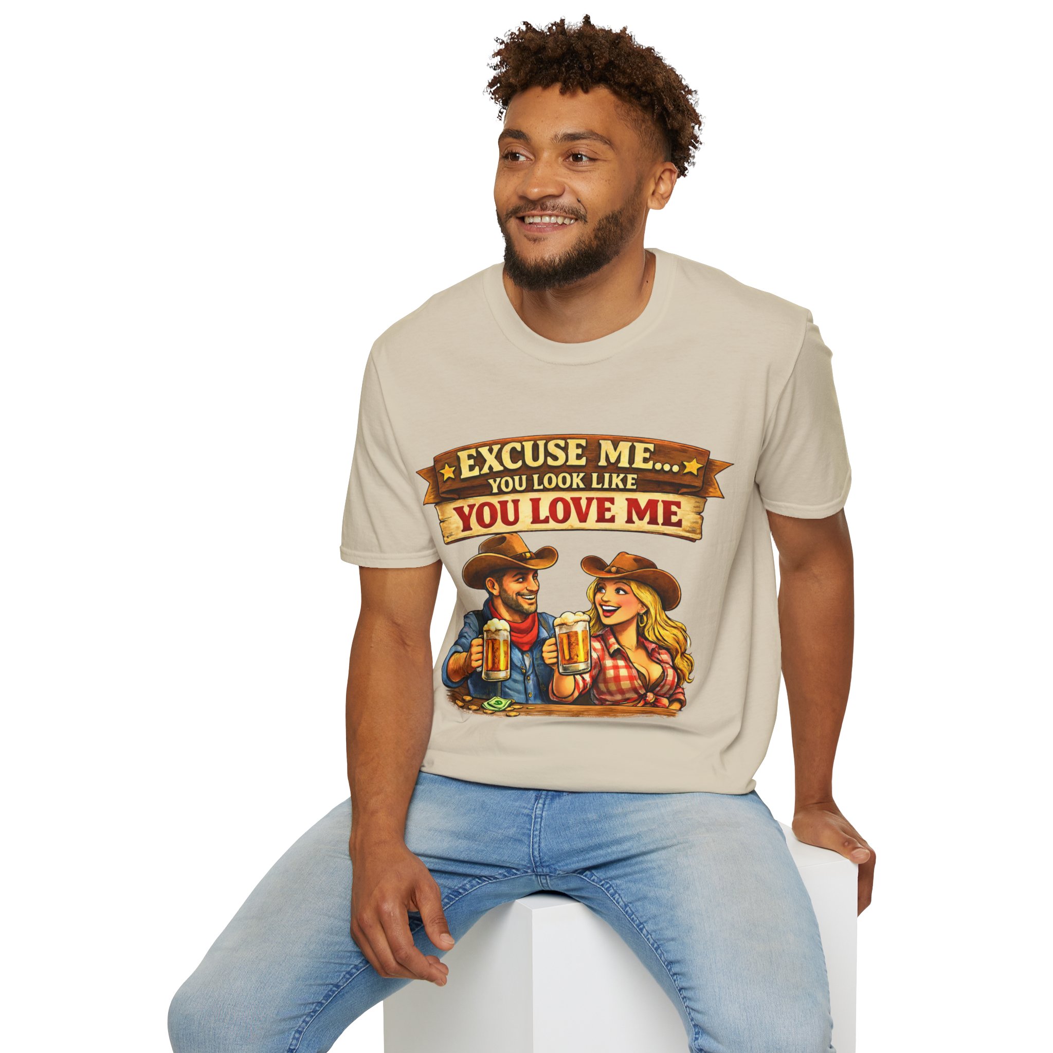 Cold Beer Excuse Me Unisex Softstyle T-Shirt - Country Song Inspired T-Shirts - Image 23