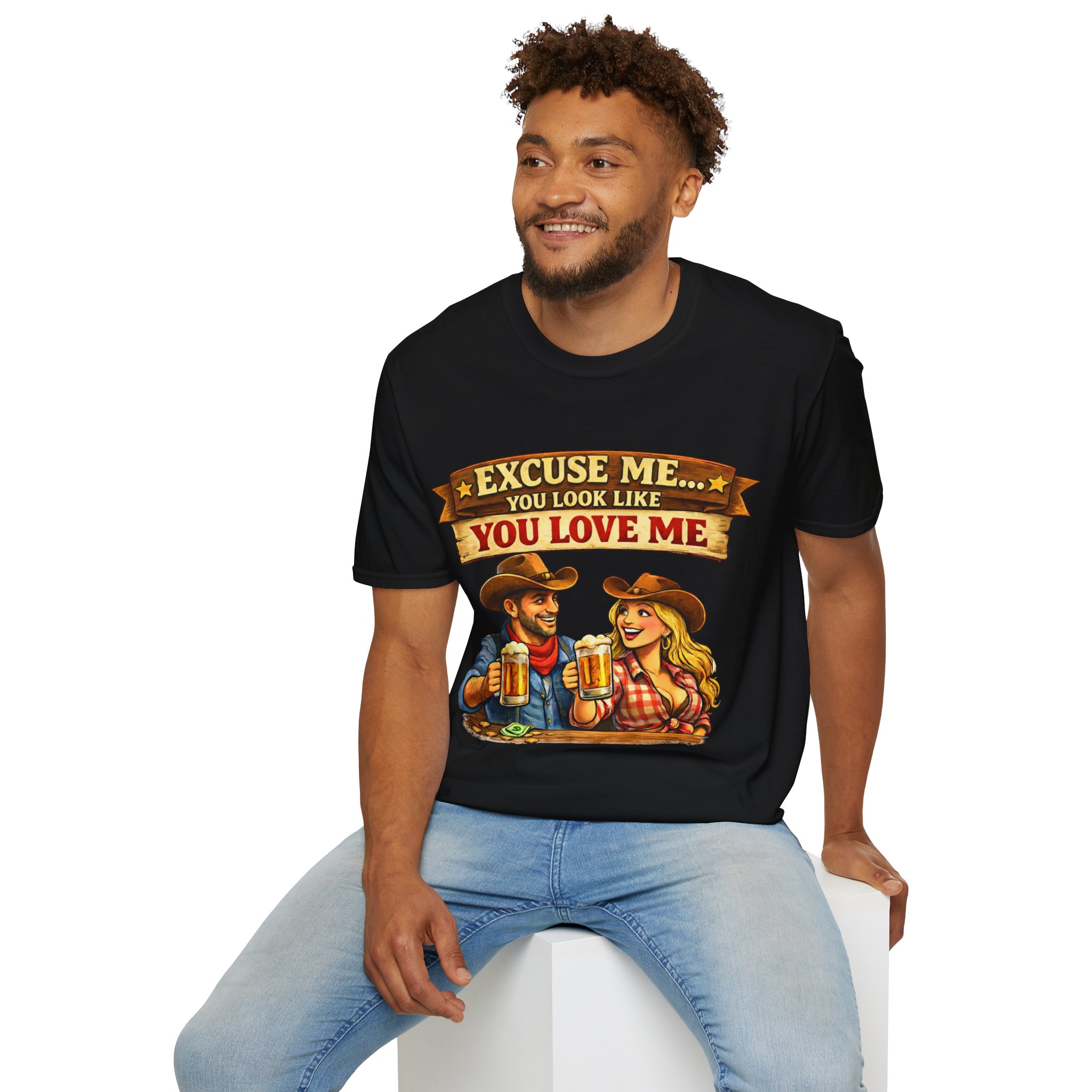 Cold Beer Excuse Me Unisex Softstyle T-Shirt - Country Song Inspired T-Shirts - Image 16