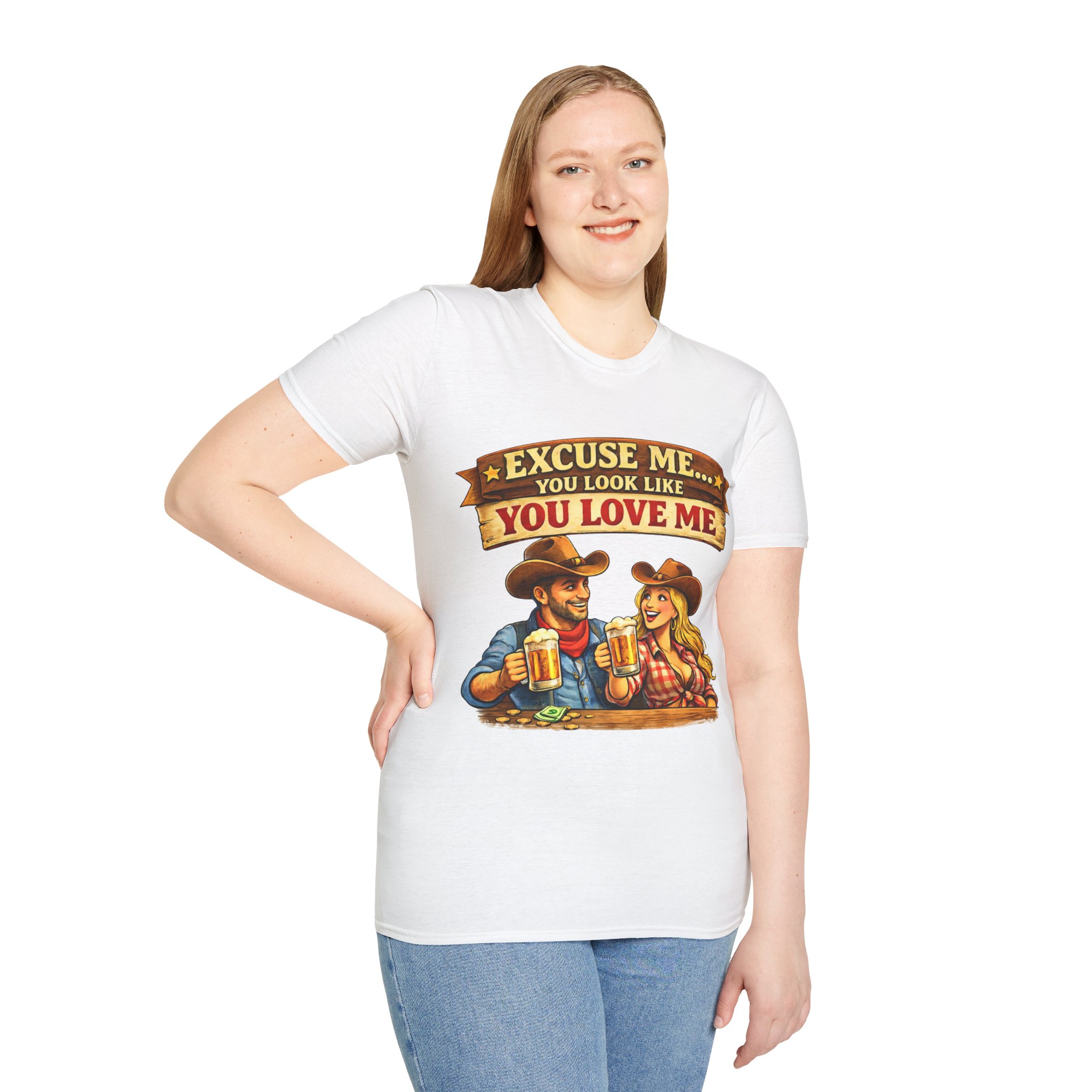 Cold Beer Excuse Me Unisex Softstyle T-Shirt - Country Song Inspired T-Shirts - Image 5
