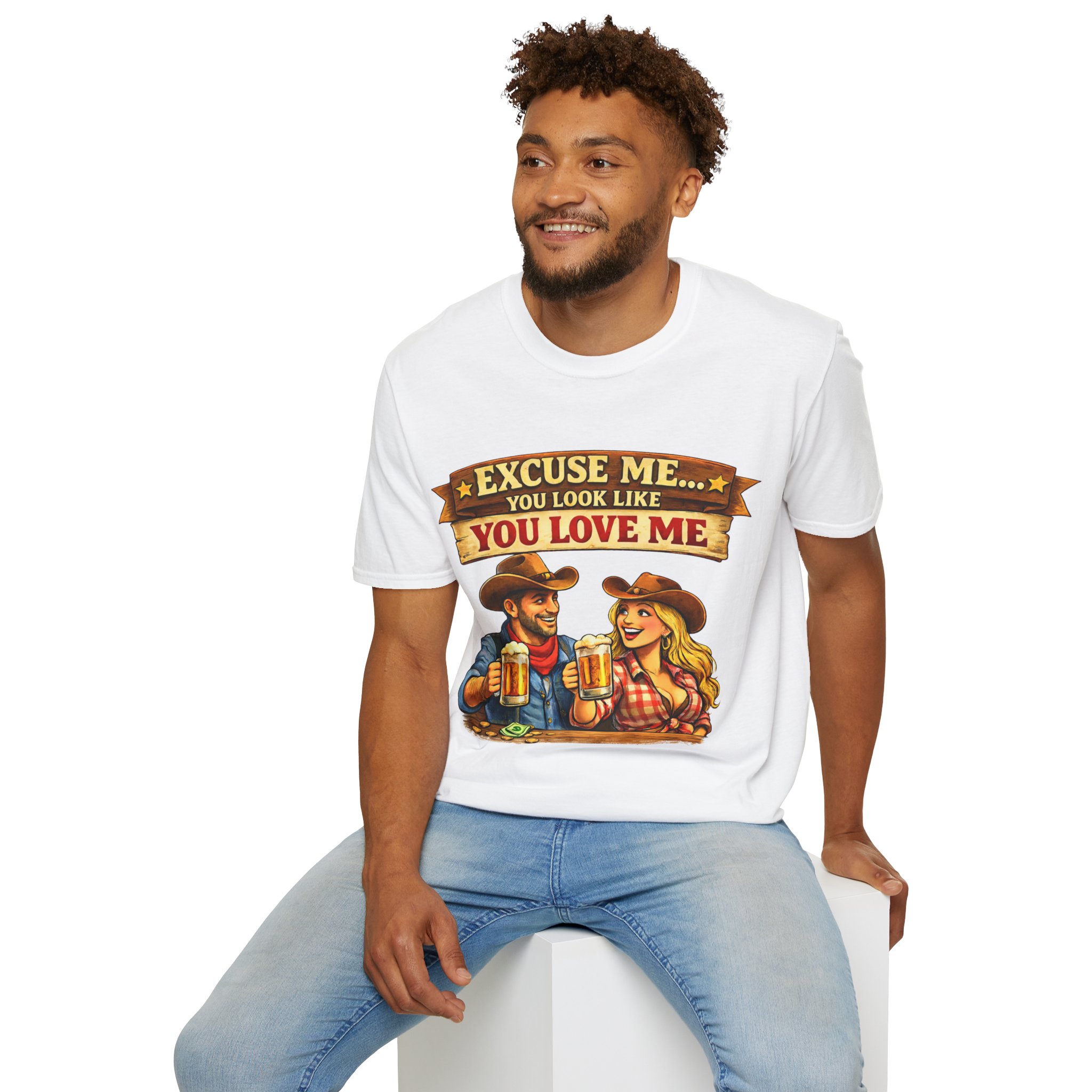 Cold Beer Excuse Me Unisex Softstyle T-Shirt - Country Song Inspired T-Shirts - Image 8