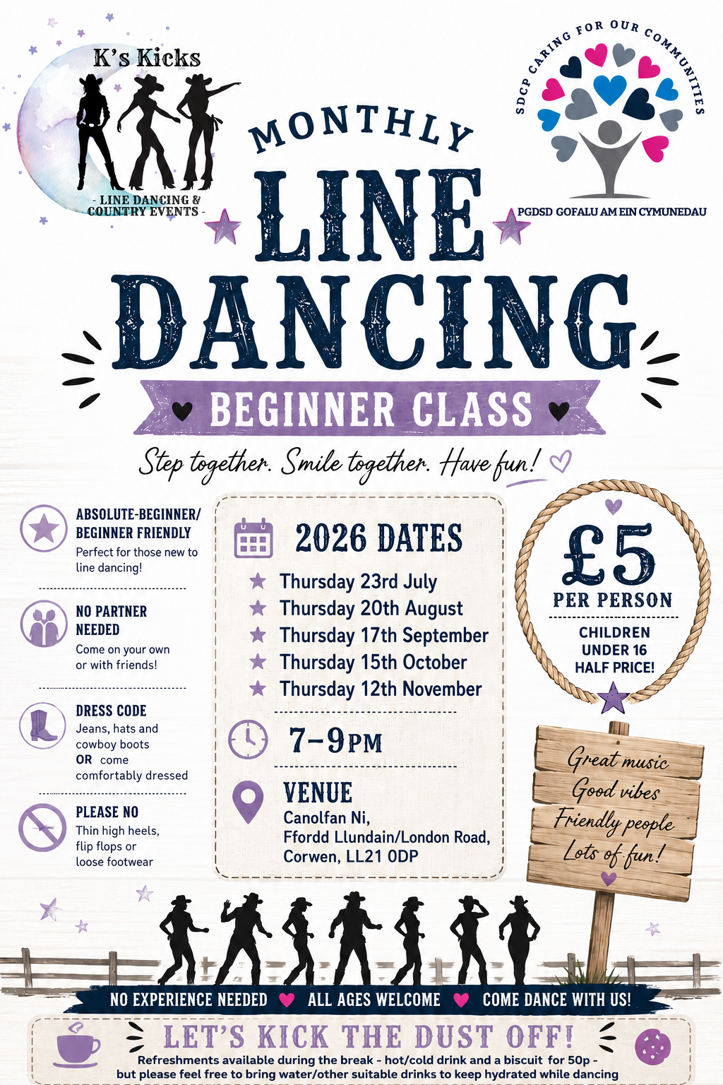 Monthly Beginner's Classes - Canolfan Ni, Corwen